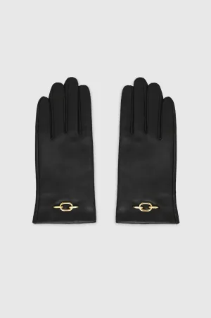 Anine Bing - Signature Link Gloves - Black In Black