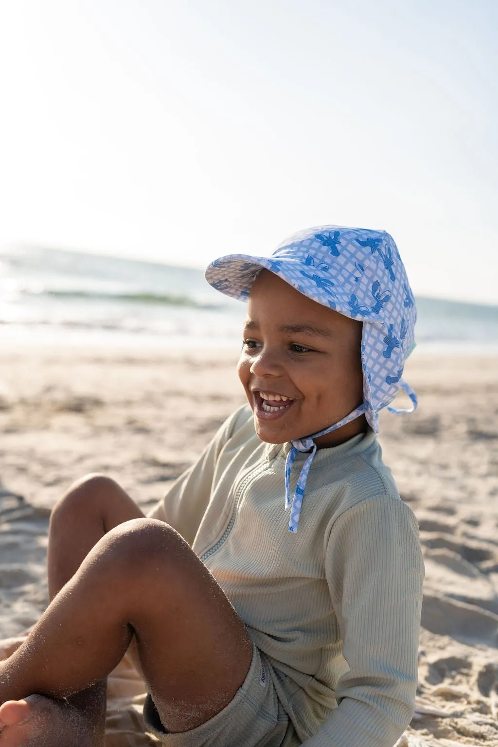 Blue Lobsters Swim Flap Cap