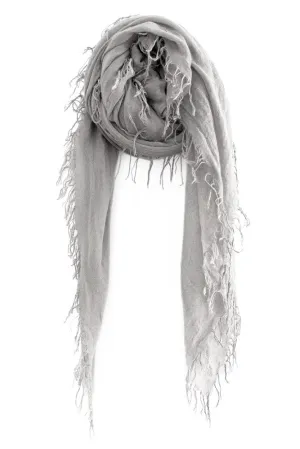 Brushed Nickel Cashmere & Silk Scarf