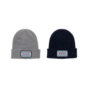 Chicago Flag Daily Pine Speckled Beanie