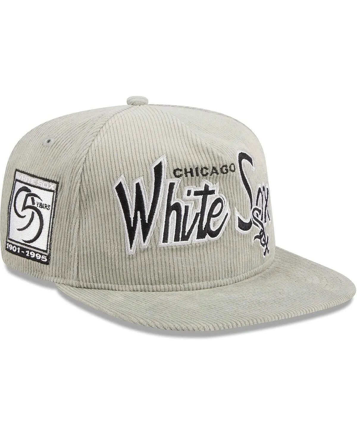 Chicago White Sox Men's Gray Corduroy Adjustable Golf Hat New Era