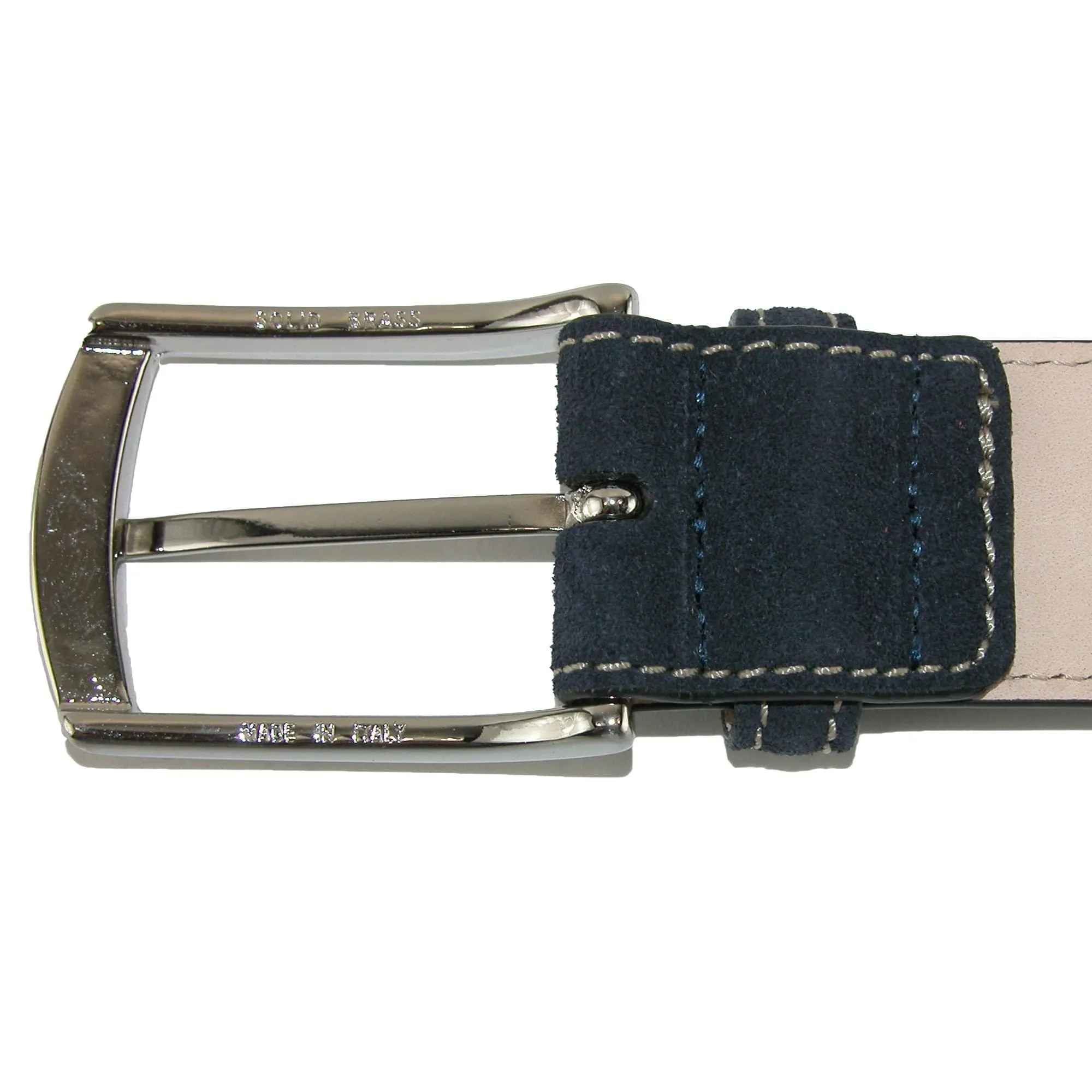 CrookhornDavis Men's Monza Suede Belt with Contrast Stitch