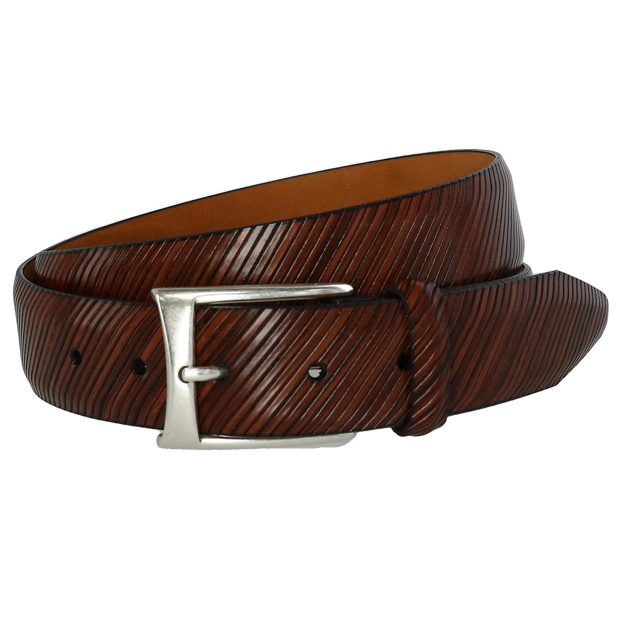 CrookhornDavis Men's The City Boulevard Italian Calfskin Leather Belt