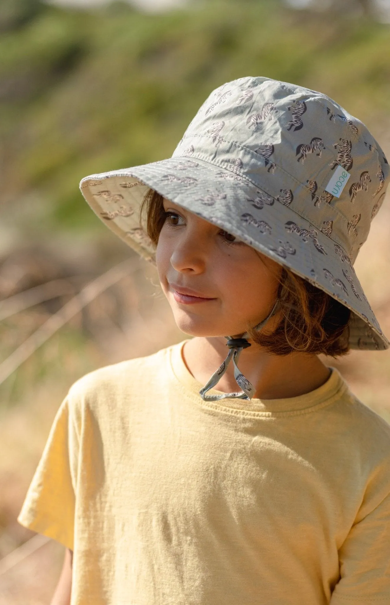 Dancing Zebra Wide Brim Bucket Hat