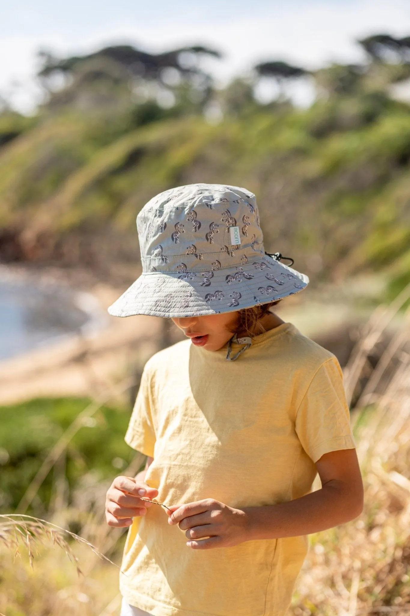 Dancing Zebra Wide Brim Bucket Hat