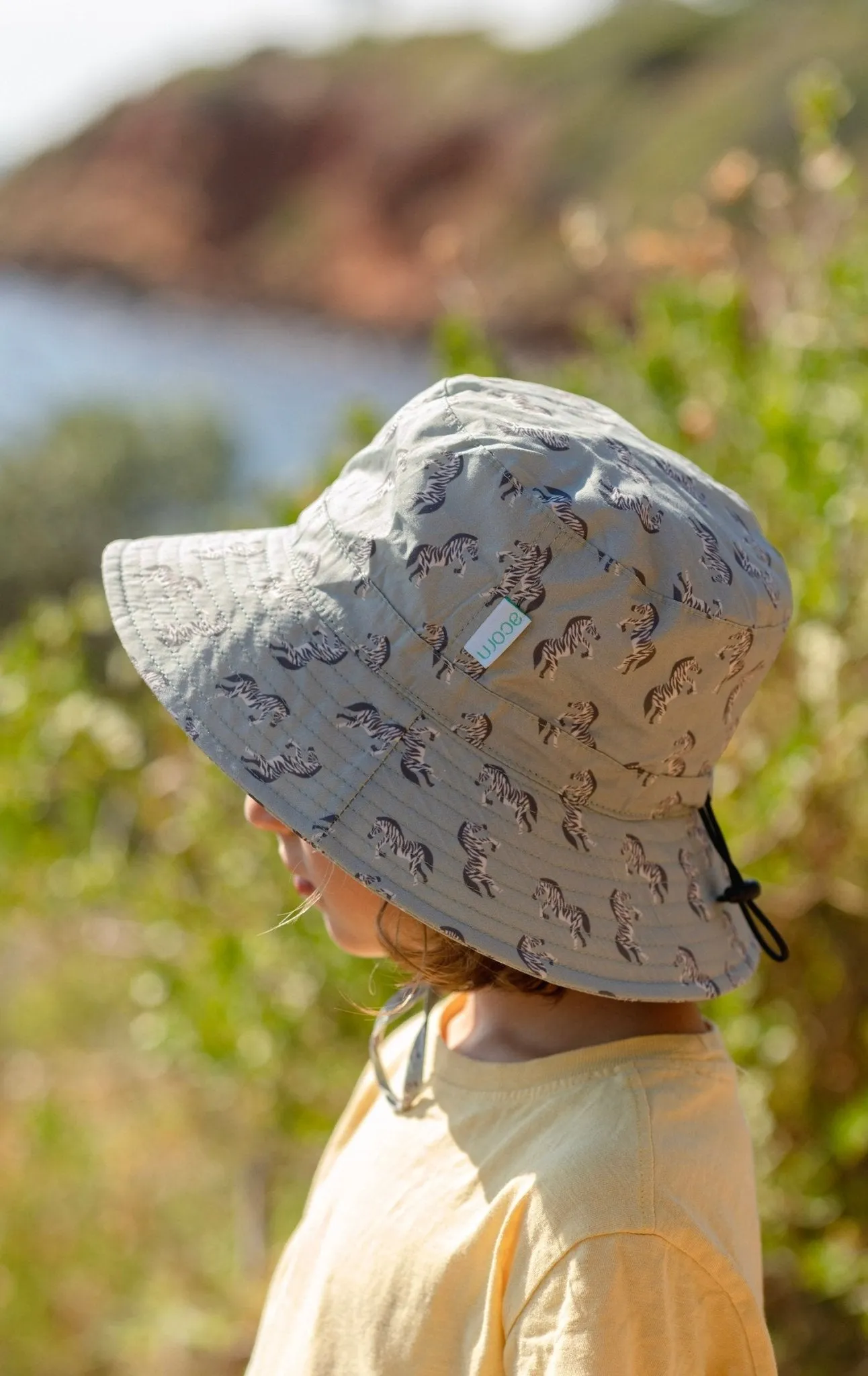 Dancing Zebra Wide Brim Bucket Hat