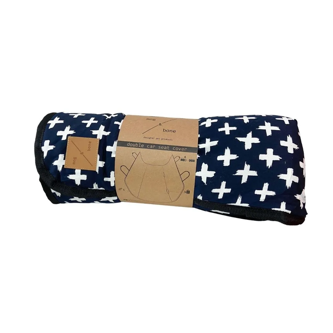 Dog Car Seat Cover - Navy Cross