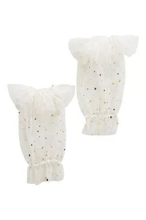 DOLLY® STARS & MOON ⭐️ 🌙 'RUFFLE YOUR LIMBS' GLOVES/ LEGGINGS white