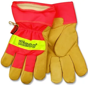 Heatkeep 1938-L Work Gloves, Men's, L, Wing Thumb, Orange/Palamino :PR: QUANTITY: 1