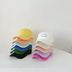 Letter baseball cap spring and summer women's fashion boys and girls all-match sun hat sun protection duck tongue hat