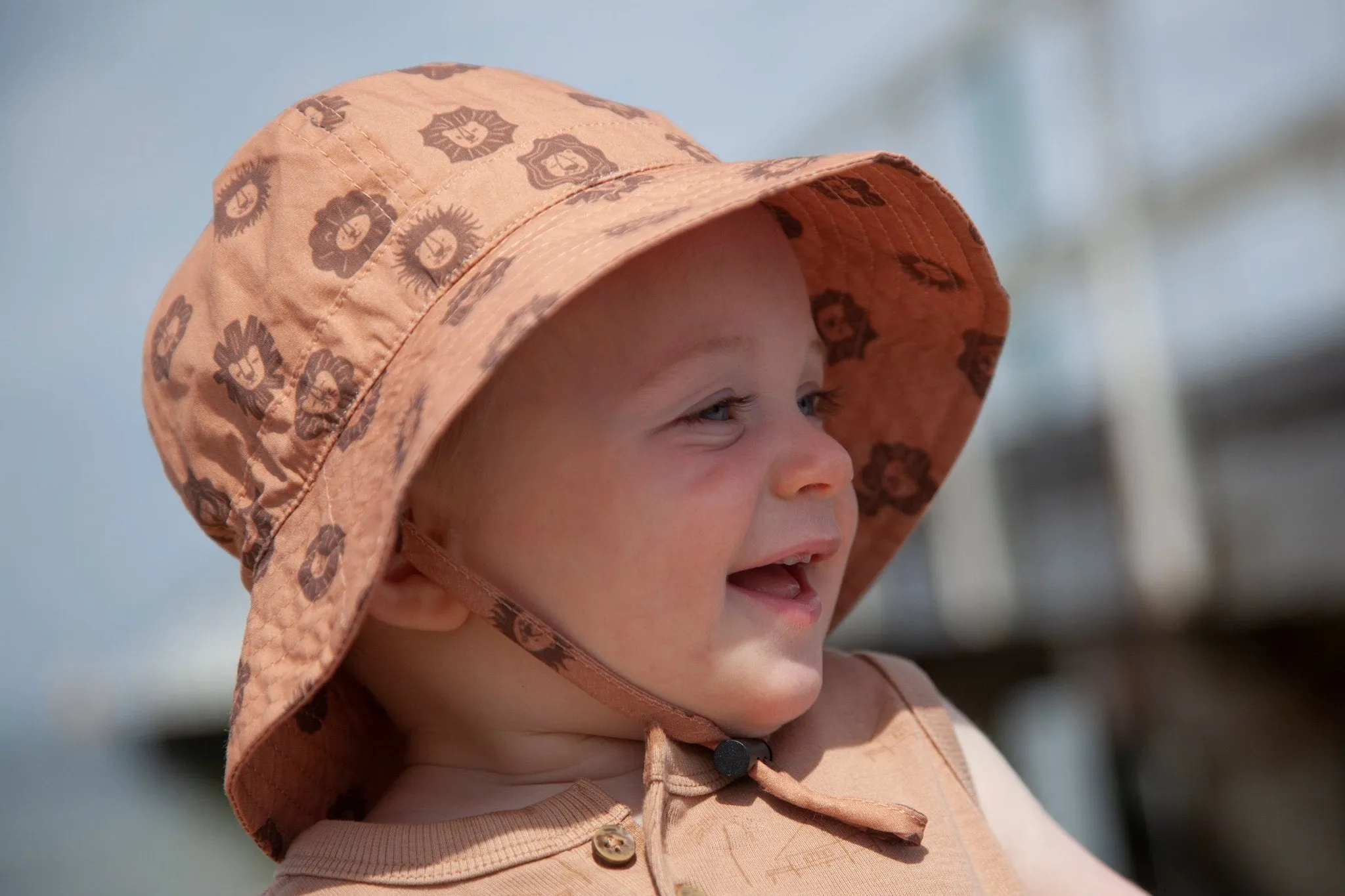 Lions Wide Brim Infant Sunhat