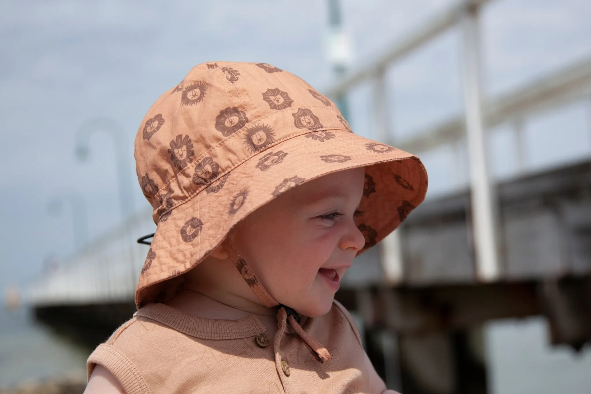 Lions Wide Brim Infant Sunhat