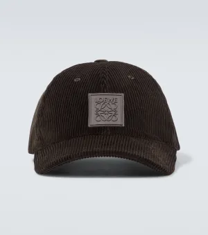 Loewe corduroy anagram baseball cap, brown