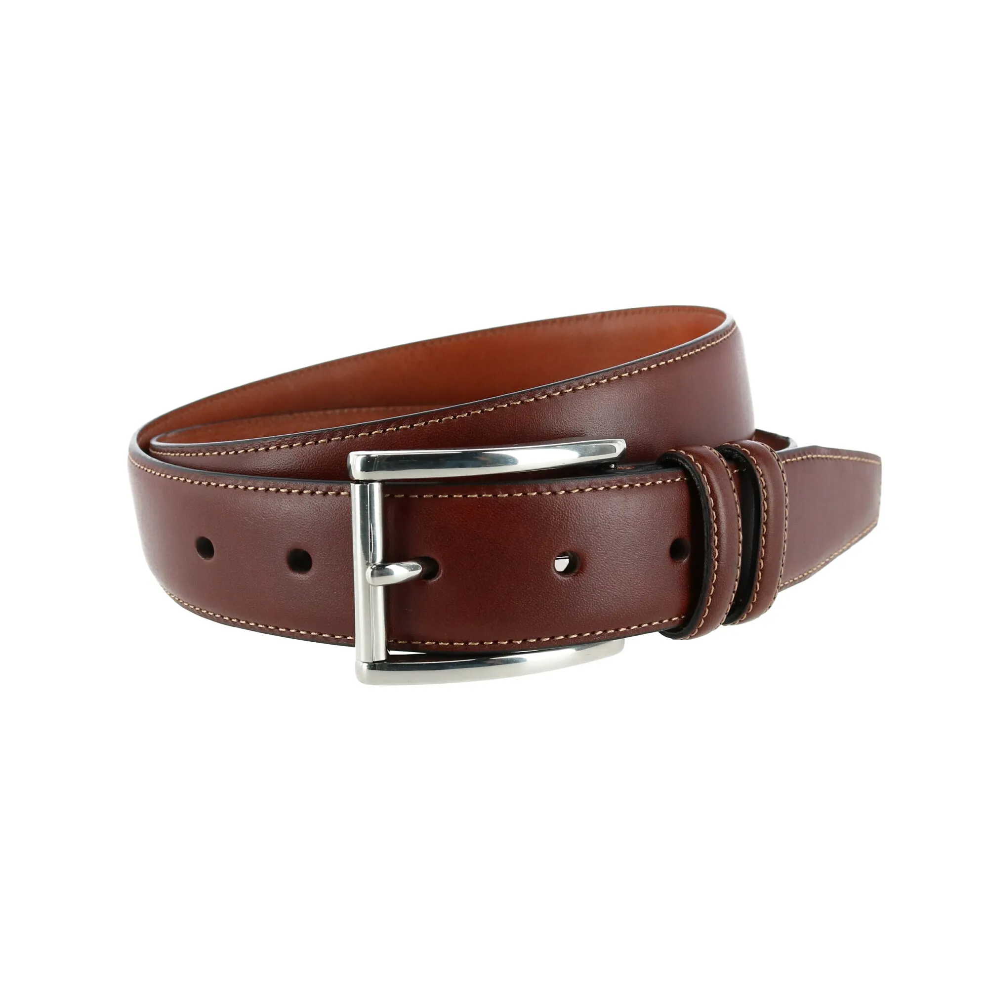 Lorenzo 32mm Dropped Edge Leather Dress Belt