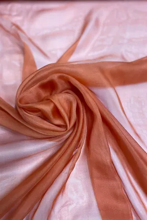 Mandarin Orange Silk Chiffon