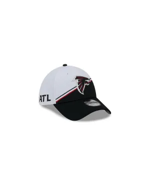 Men's Atlanta Falcons 2023 White/Black Flexible Cap NFL Sideline 39THIRTY New Era