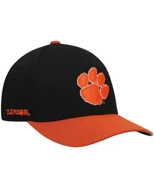 Men's Clemson Tigers Reflex Hybrid Tech Flex Top of the World Black and Orange Two-Tone Cap