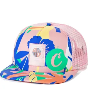 Men's Pink Trucker Snapback Hat All Over Corsica Cookies Print