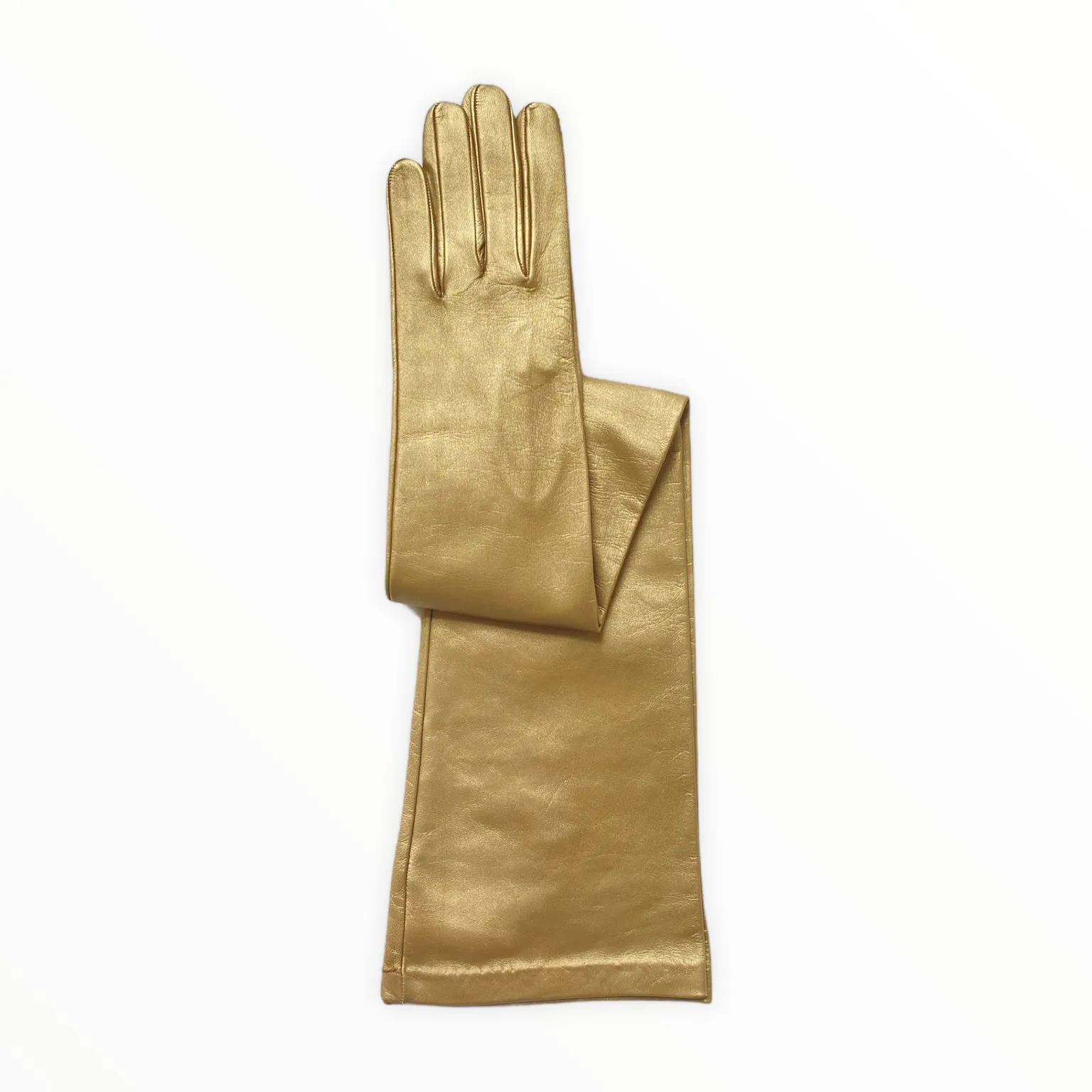 Montserrat Metallic 16bt - Women's Silk Lined Metallic Leather Gloves