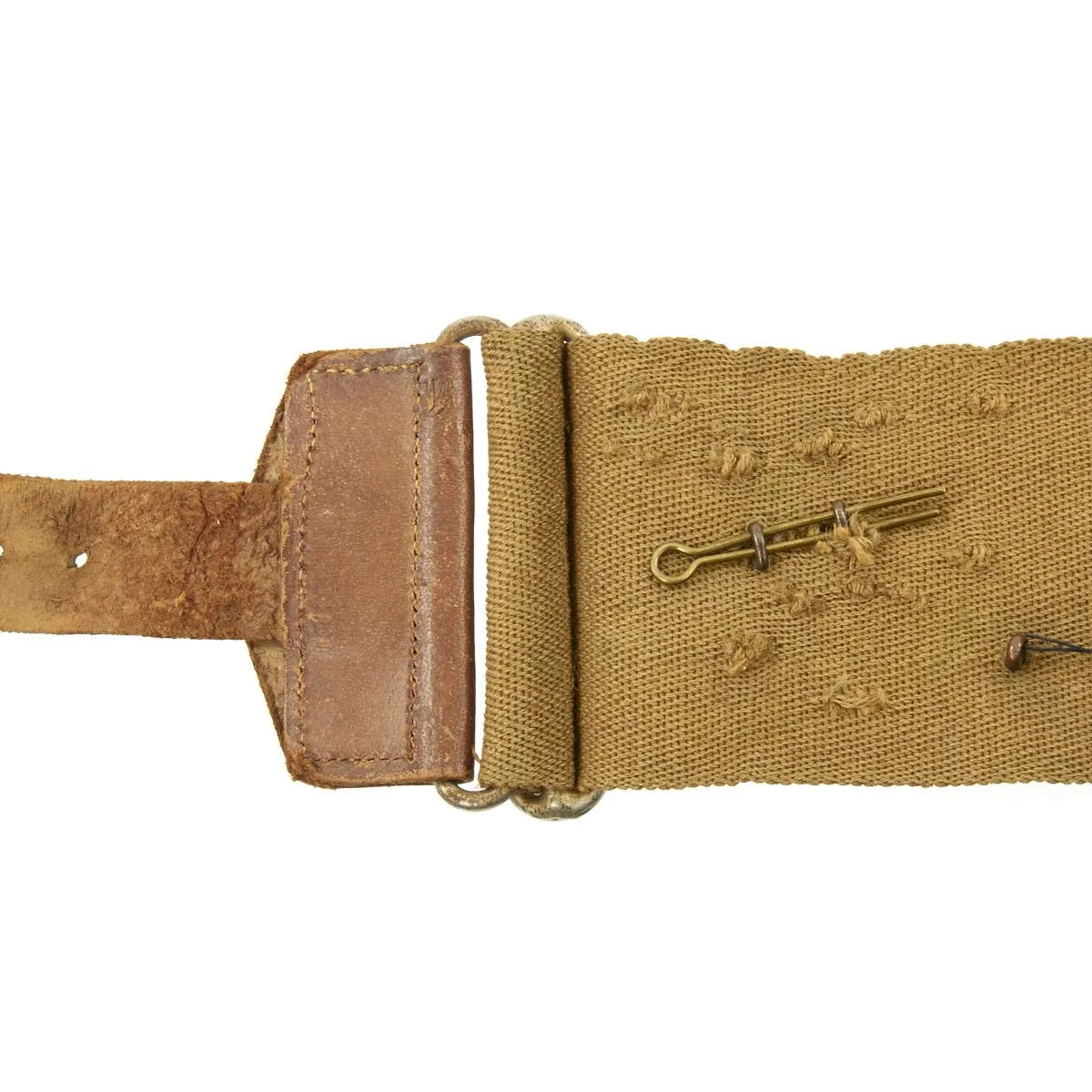 Original Canadian WWI Canvas and Leather Hate Belt